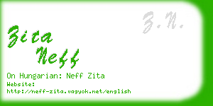 zita neff business card